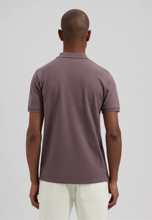 Dstrezzed 240022 Organic Cotton V-Neck Polo Purple Grey image1