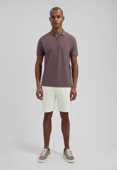 Alternative view of Dstrezzed 240022- V-Neck Polo Purple Grey
