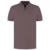 Dstrezzed Organic Cotton V-Neck Polo 240022 Purple Grey - Image 5