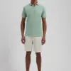 Dstrezzed  Organic Cotton V-Neck Polo 240022 Green bay - Image 2