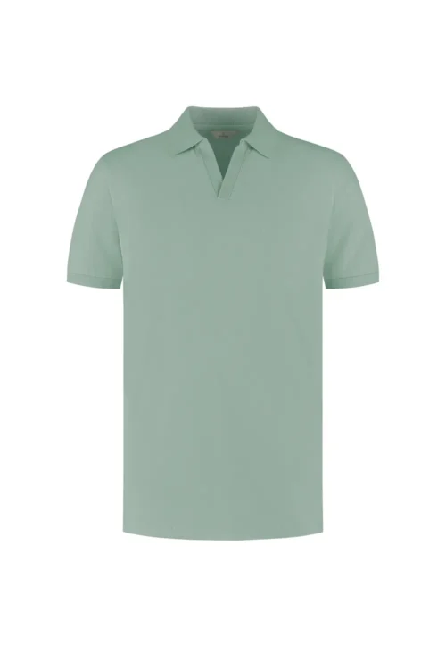 Dstrezzed 240022 Organic Cotton V-Neck Polo Green bay image3