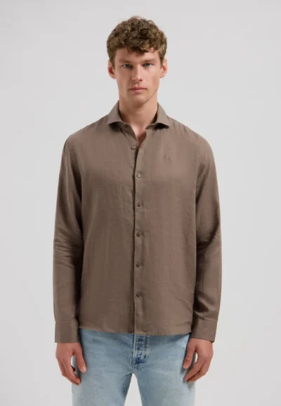 Dstrezzed 303710- The Jagger Shirt 100% Linen, Grey brown