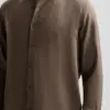 Dstrezzed Jagger Shirt 100% Linen 303710 Grey Brown - Image 4