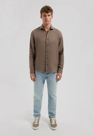 Alternative view of Dstrezzed 303710- The Jagger Shirt 100% Linen, Grey brown