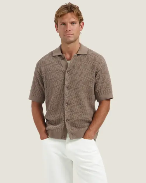 Dstrezzed 421200 Joey Shortsleeve Cardigan Walnut