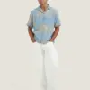 Dstrezzed Jackson Embroidery Shirt 314000 Provincial Blue - Image 2