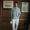 Dstrezzed Jackson Embroidery Shirt 314000 Provincial Blue - Image 3