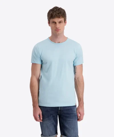 Timezone Cotton Ripped Basic T-Shirt Crystal Blue