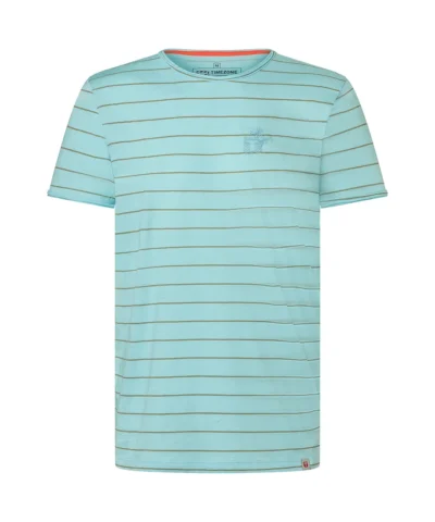 Timezone Pin Stripe T-Shirt Crystal Blue image1