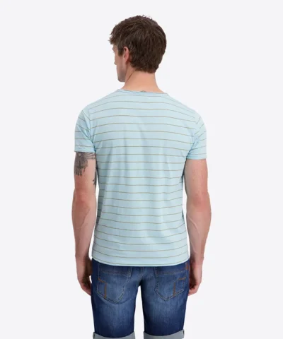 Timezone Pin Stripe T-Shirt Crystal Blue image2
