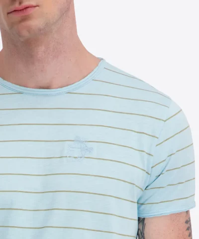 Timezone Pin Stripe T-Shirt Crystal Blue image3