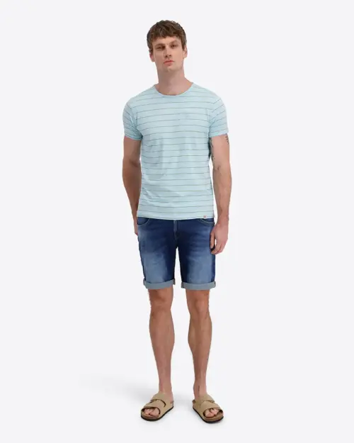 Alternative view of Timezone  Pin Stripe T-Shirt 20336.6233-32 Crystal Blue