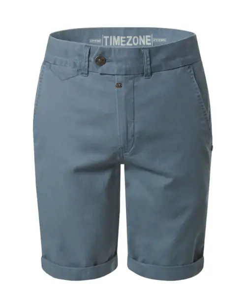Timezone Slim Janno Shorts Cotton Linen Dove Blue