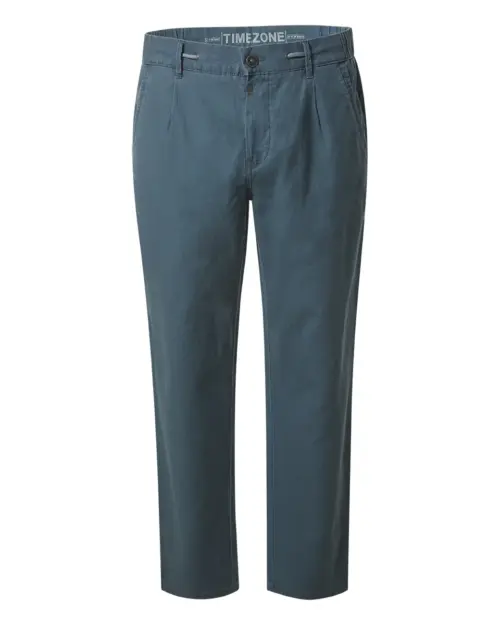 Timezone Regular Cotton Linen Joggers Charly Dove Blue