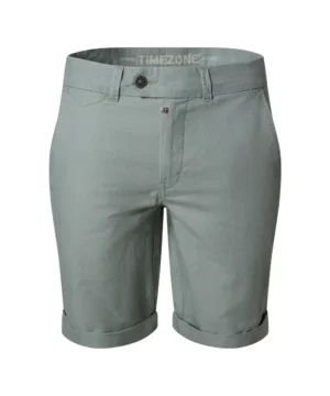 Timezone Slim Janno Shorts Cotton Linen Pastel Green