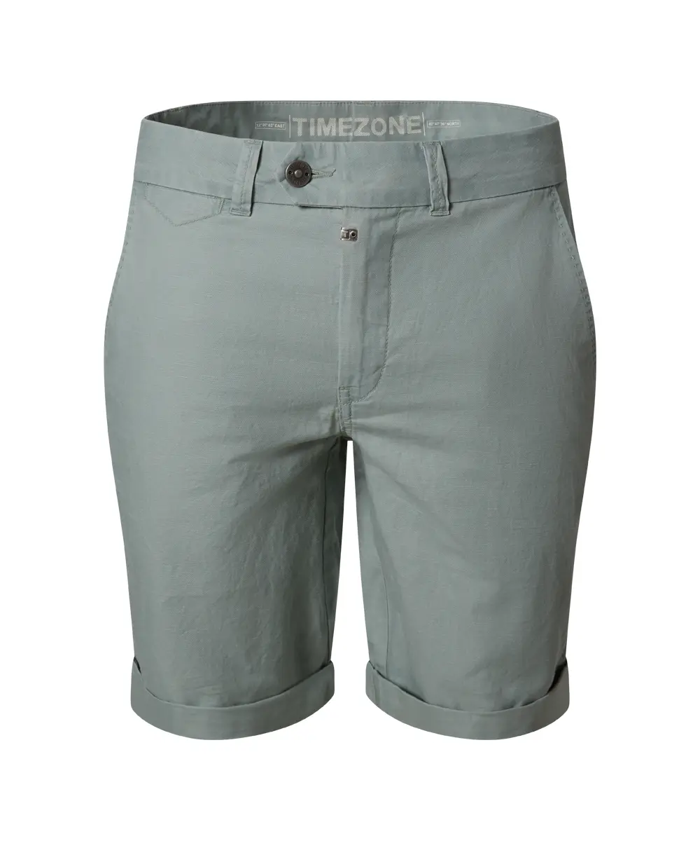 Timezone Slim Janno Shorts Cotton Linen Pastel Green
