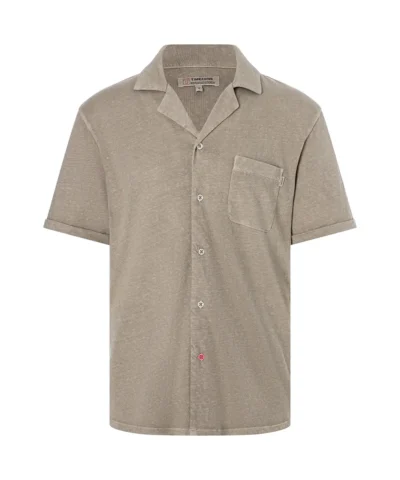 Timezone Linen Blend Shirt Light Khaki image1