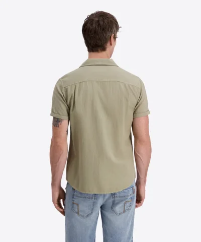 Timezone Linen Blend Shirt Light Khaki image2