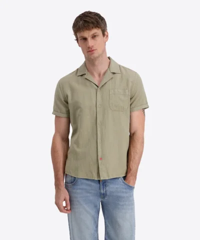 Timezone  Linen Blend Shirt Light Khaki