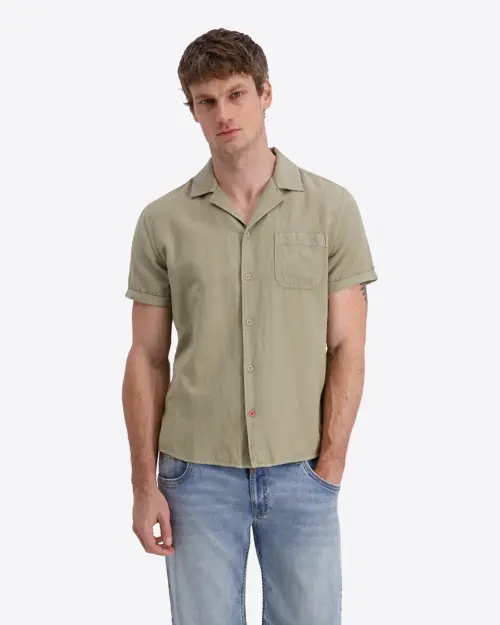 Timezone  Linen Blend Shirt 30172.1387-29 Light Khaki