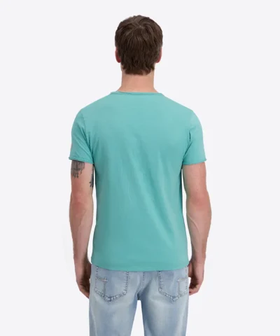 Timezone Cotton Ripped Basic T-Shirt Pool Green image1