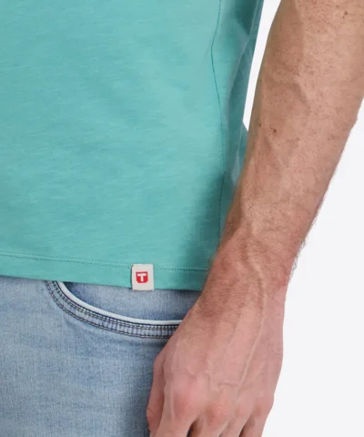 Timezone Cotton Ripped Basic T-Shirt Pool Green image3