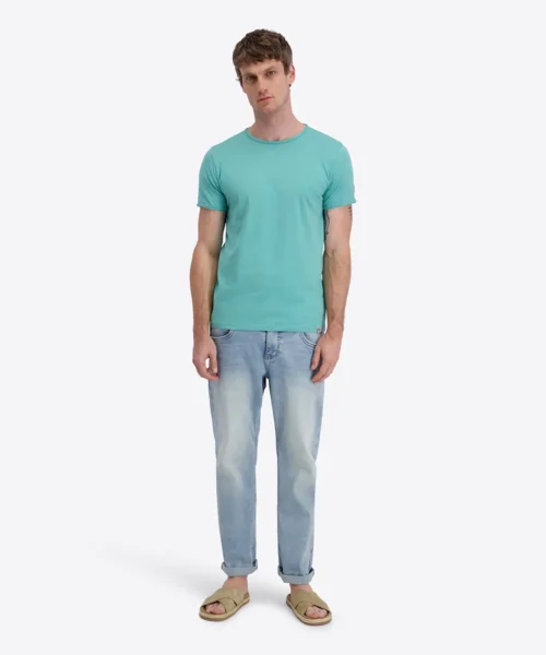 Alternative view of Timezone Cotton Ripped Basic T-Shirt Pool Green