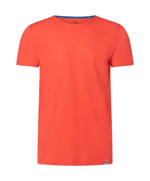 Timezone Cotton Ripped Basic T-Shirt Hot Coral - Image 3