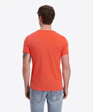 Timezone Cotton Ripped Basic T-Shirt Hot Coral image2