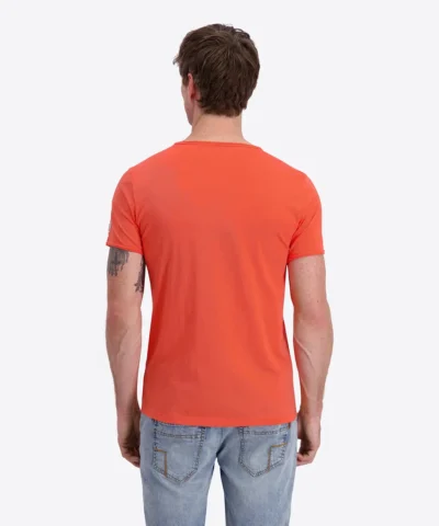 Timezone Cotton Ripped Basic T-Shirt Hot Coral image2