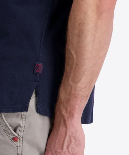 Timezone  Linen Blend Shirt Iris blue - Image 3