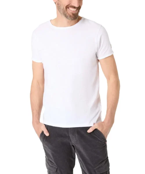 Timezone Cotton Ripped Basic T-Shirt Pure White