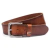 Timezone  Leather Belt Medium Brown