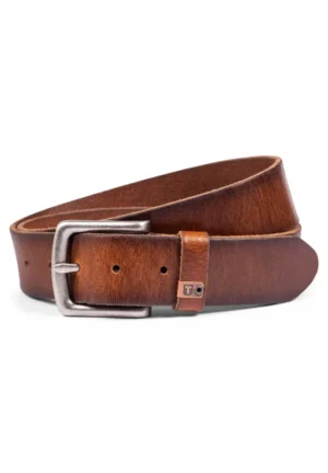 Timezone  Leather Belt Medium Brown
