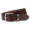 Timezone  Leather Belt Dark Brown