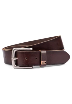 Timezone  Leather Belt Dark Brown