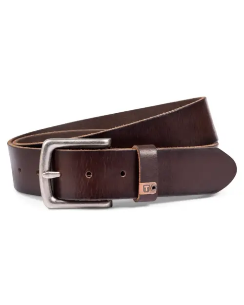 Timezone Leather Belt Dark Brown