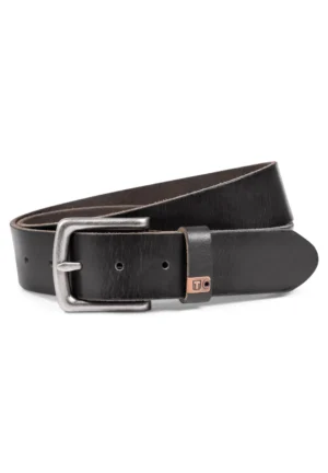 Timezone  Leather Belt   Black