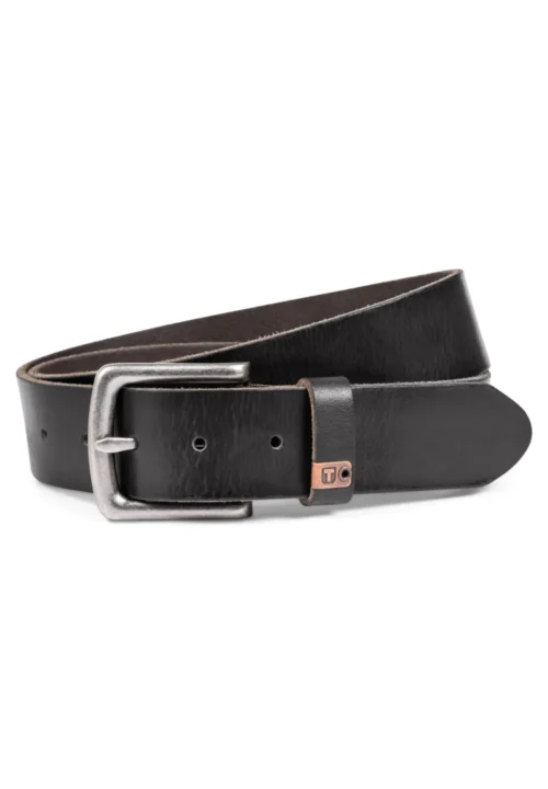 Timezone  Leather Belt   Black
