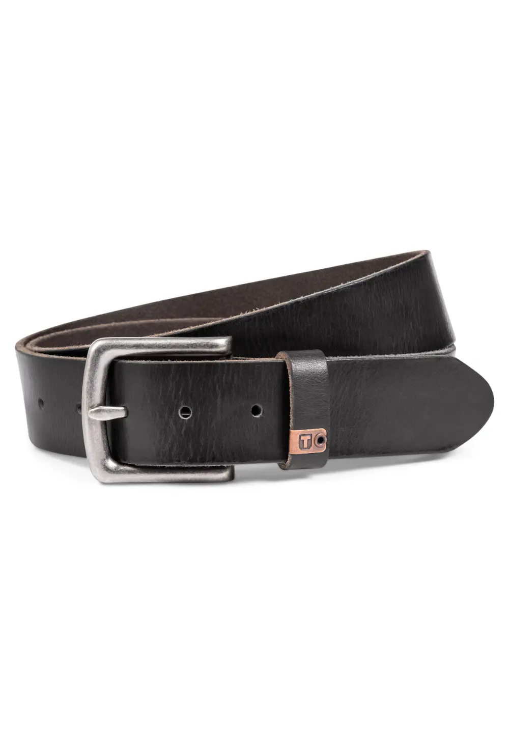 Timezone  Leather Belt   Black