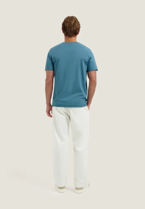 Dstrezzed 202274 Mc Queen Organic cotton T-shirt Provincial Blue - Image 4