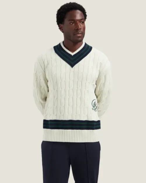 Dstrezzed Lennox Knitwear V-neck 406062 Silver Birch