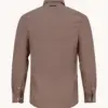 A Fish Named Fred Shirt Brushed Twill 34.022 Choc Brown - Image 2
