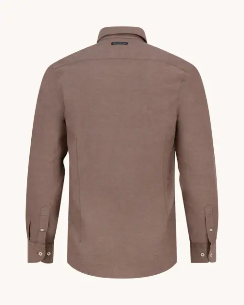 Alternative view of A Fish Named Fred Shirt Brushed Twill 34.022 Choc Brown
