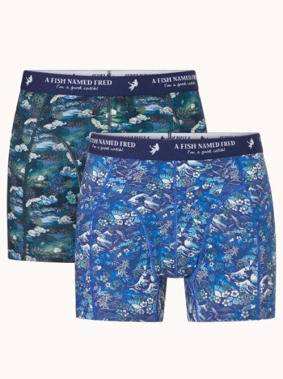 A fish named Fred Boxer Shorts 2Pack 34.276 Fuji dream Japanese story