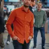 A fish named Fred  Corduroy Shirt  34-021 Cognac - Image 5