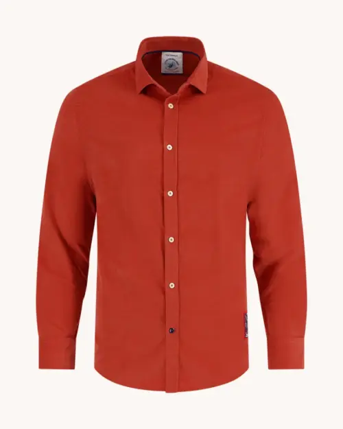Alternative view of A fish named Fred  Corduroy Shirt  34-021 Red