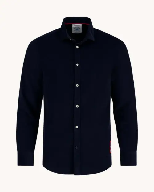 Alternative view of A fish named Fred  Corduroy Shirt  34-021 Navy
