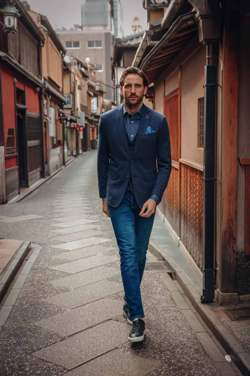 A fish named Fred Blazer Pique 34.101 Navy