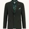 A Fish Named Fred Blazer Herringbone 34.108 Dark Green - Image 2